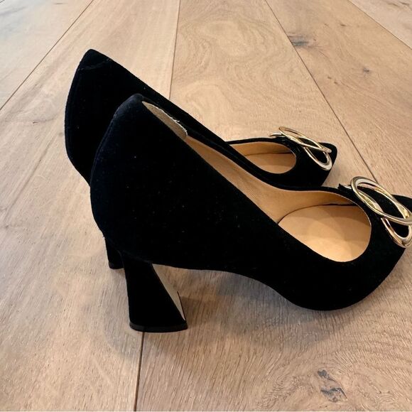 Ron White Dayna Buckle Cashmere & Suede Pumps 36 1/2 - Picture 6 of 15